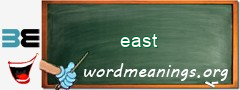 WordMeaning blackboard for east